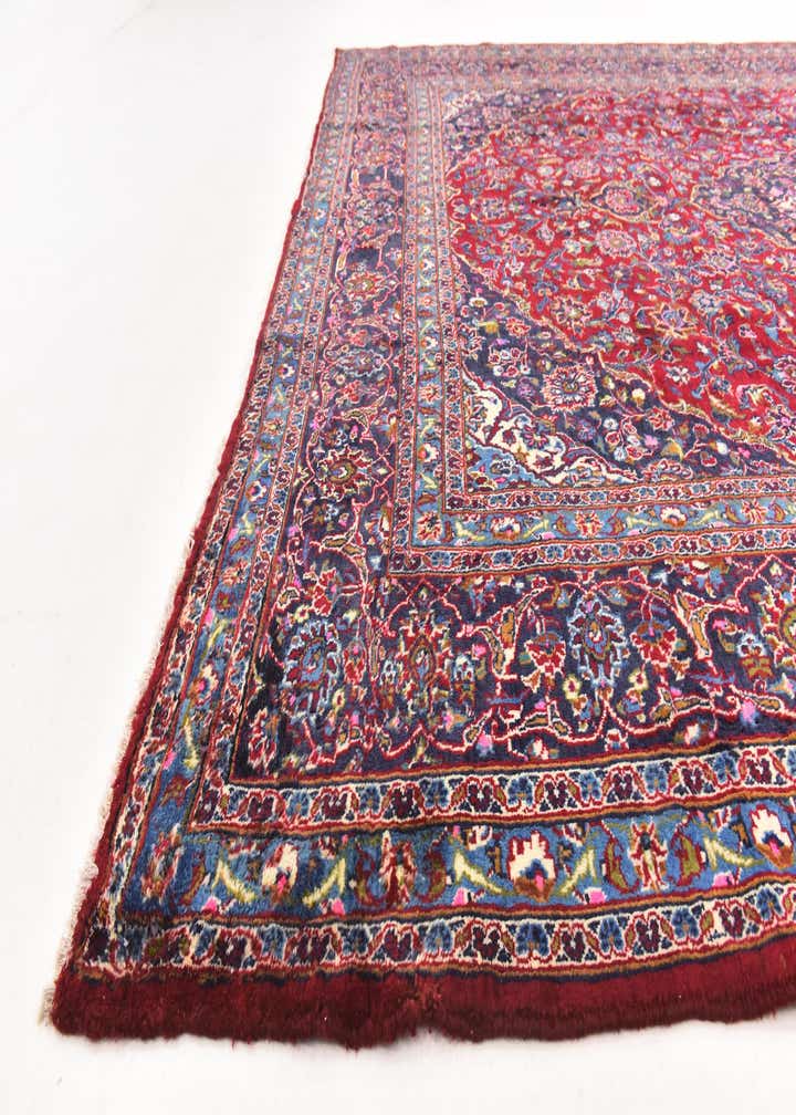 9' 7 x 12' 3 Hand Knotted Mashad Persian Wool Rug