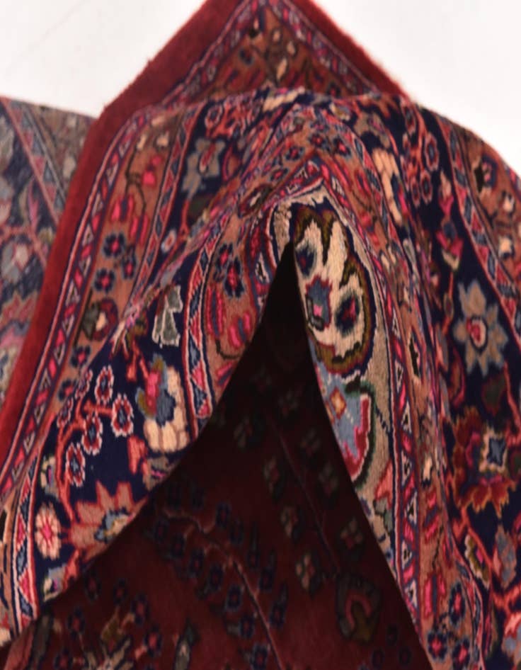 Detail image of 9' 5 x 12' 7  Hand Knotted Mashad Persian Wool Rug