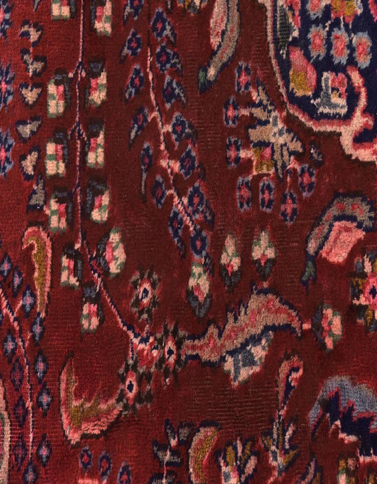 Detail image of 9' 5 x 12' 7  Hand Knotted Mashad Persian Wool Rug