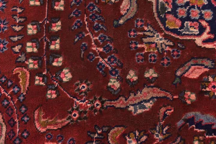 9' 5 x 12' 7 Hand Knotted Mashad Persian Wool Rug