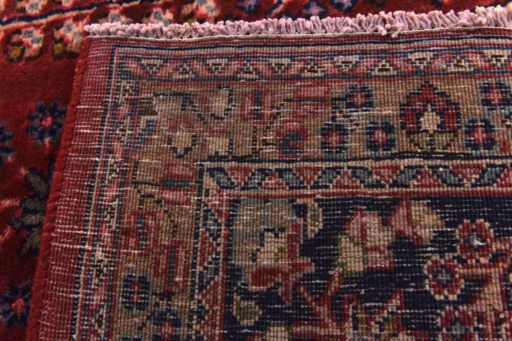 9' 5 x 12' 7 Hand Knotted Mashad Persian Wool Rug