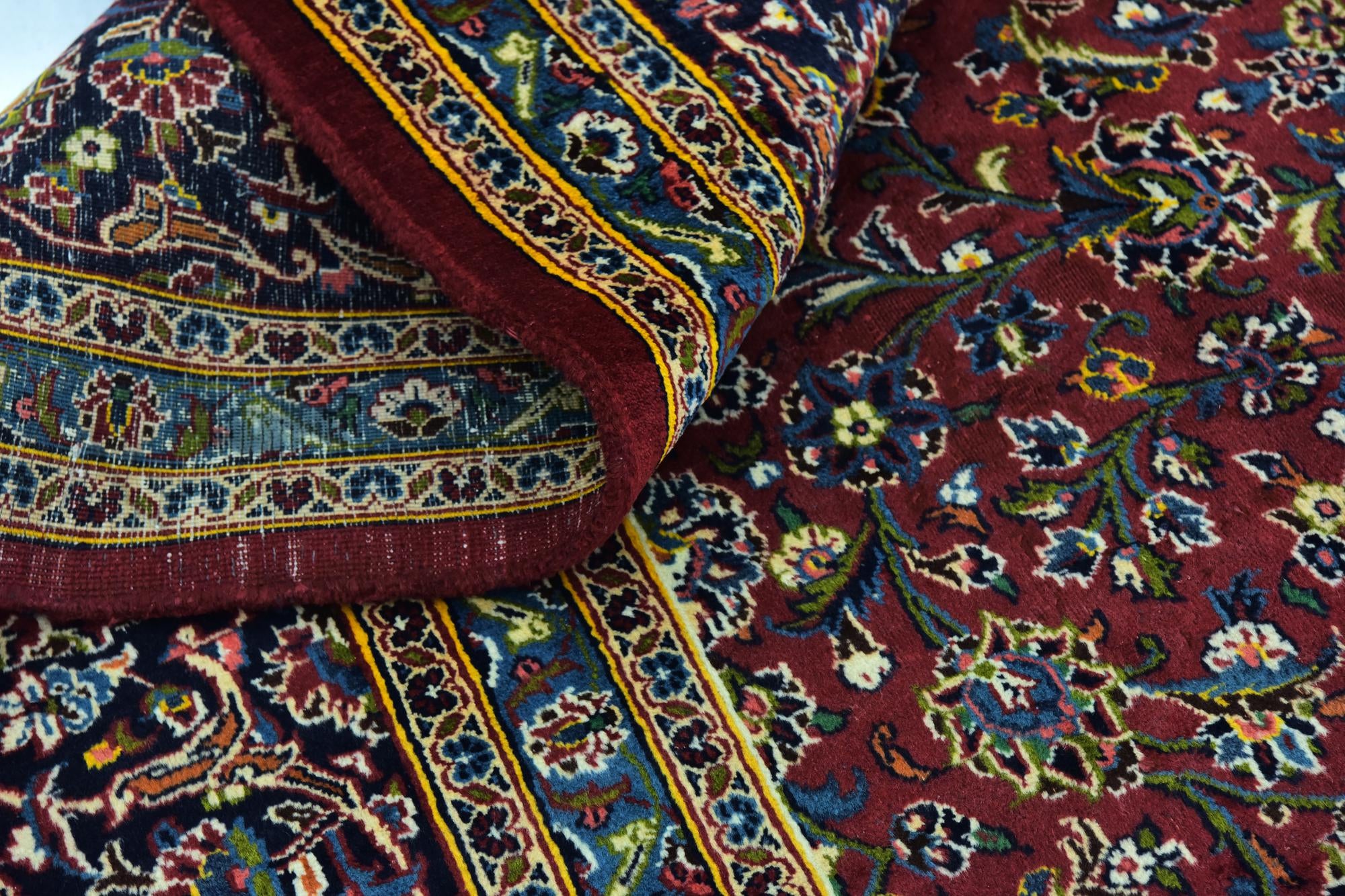 9' 10 x 12' 10 Hand Knotted Mashad Persian Wool Rug