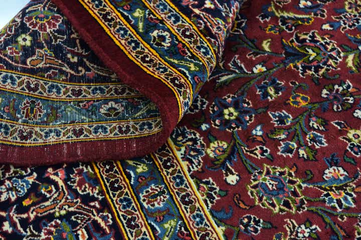 9' 10 x 12' 10 Hand Knotted Mashad Persian Wool Rug