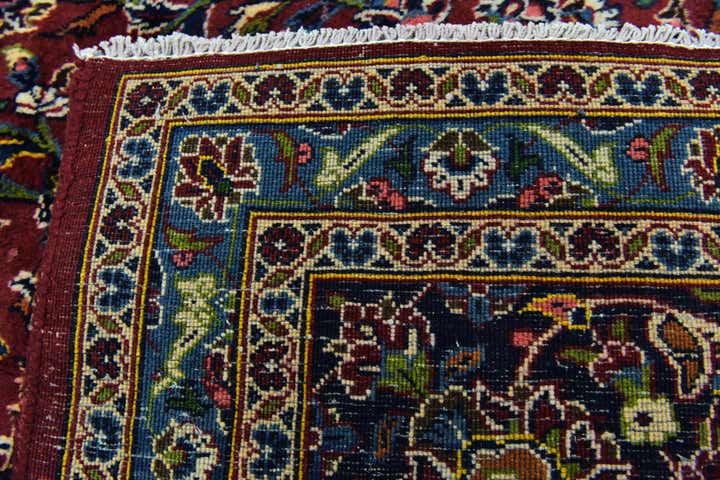 9' 10 x 12' 10 Hand Knotted Mashad Persian Wool Rug
