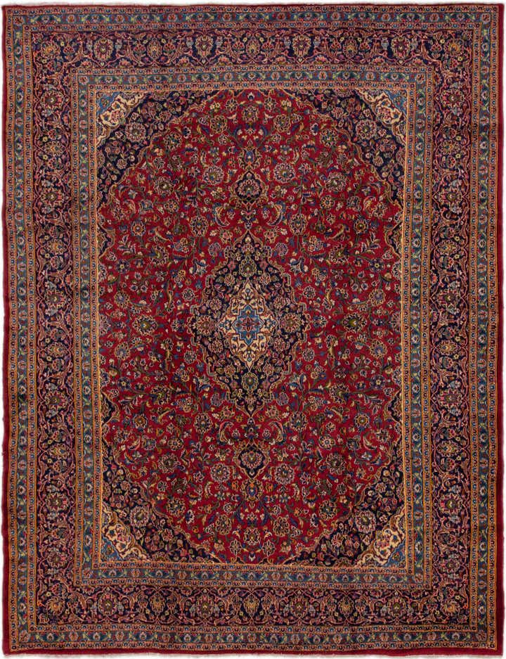 9' 10 x 12' 10 Hand Knotted Mashad Persian Wool Rug