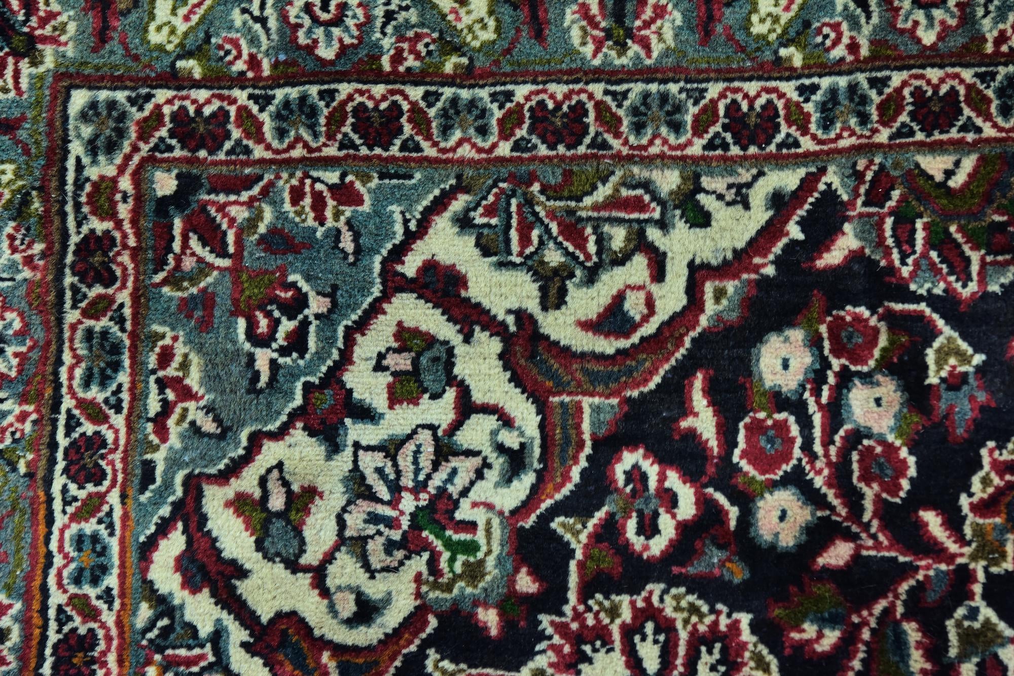 9' 7 x 12' 8 Hand Knotted Mashad Persian Wool Rug