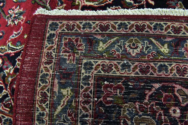 9' 7 x 12' 8 Hand Knotted Mashad Persian Wool Rug