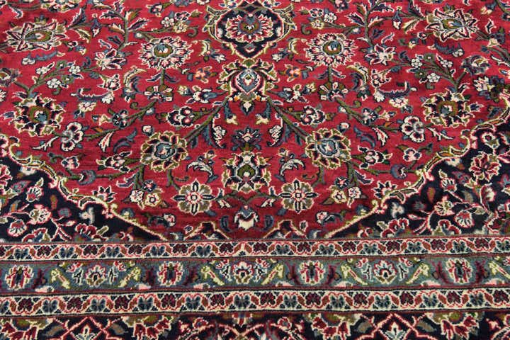 9' 7 x 12' 8 Hand Knotted Mashad Persian Wool Rug
