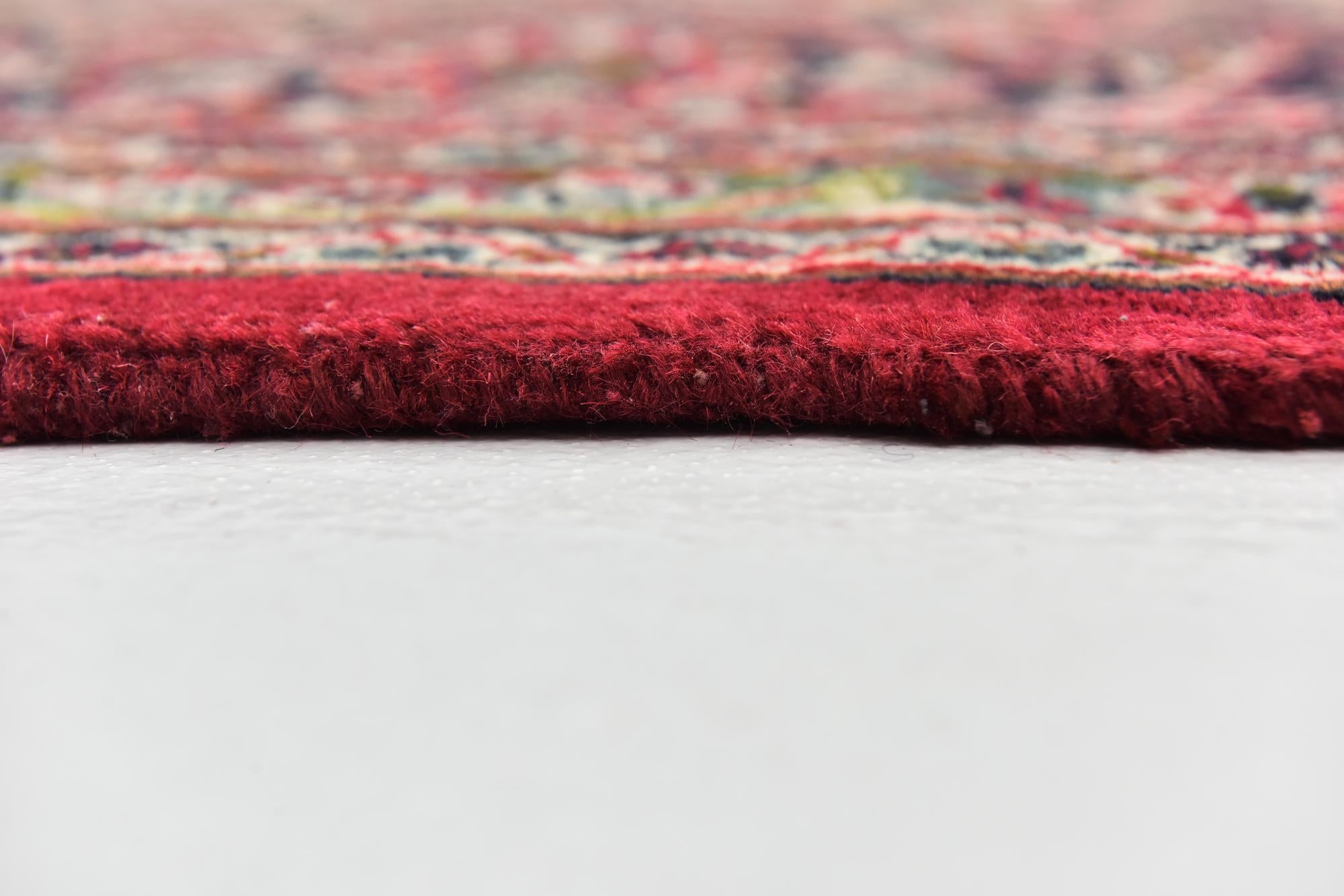 9' 7 x 12' 8 Hand Knotted Mashad Persian Wool Rug