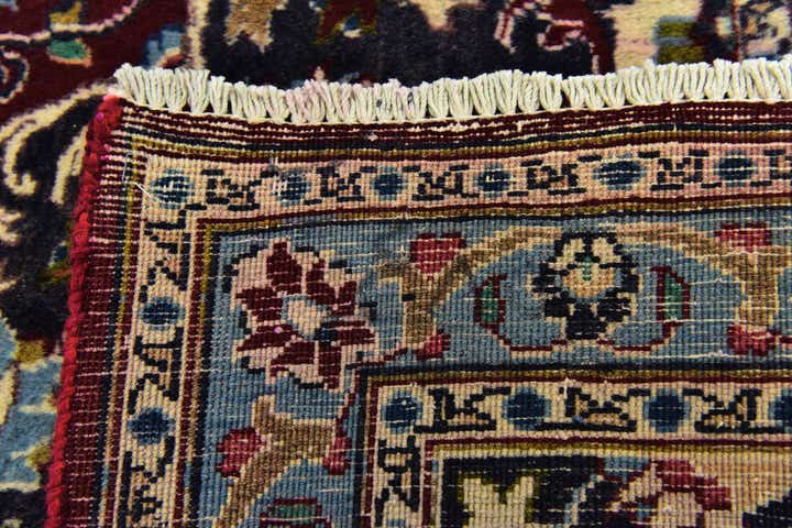 9' 4 x 12' 3 Hand Knotted Mashad Persian Wool Rug