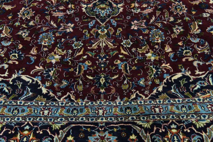 9' 4 x 12' 3 Hand Knotted Mashad Persian Wool Rug