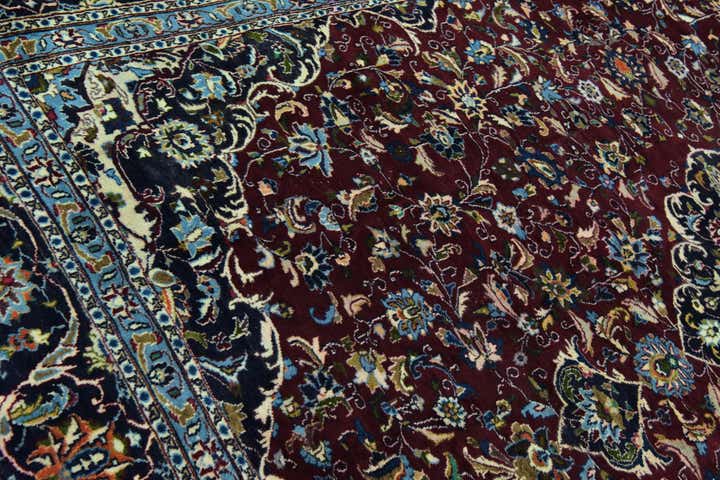 9' 4 x 12' 3 Hand Knotted Mashad Persian Wool Rug