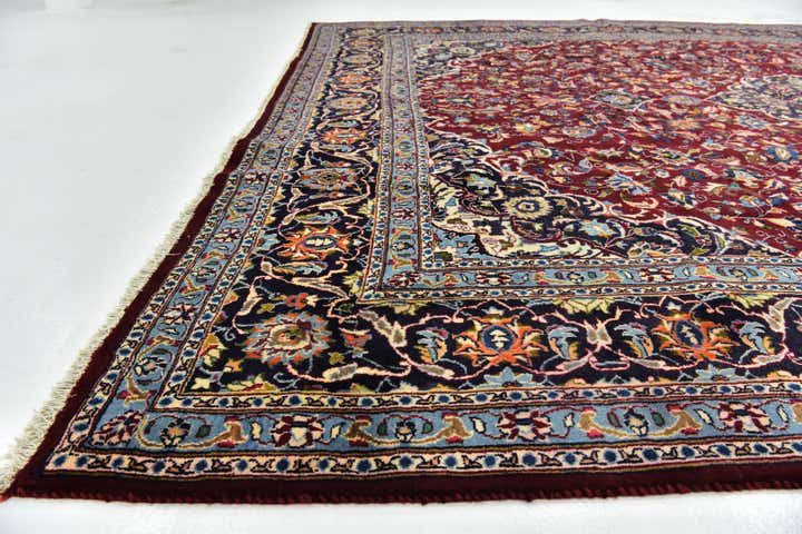 9' 4 x 12' 3 Hand Knotted Mashad Persian Wool Rug