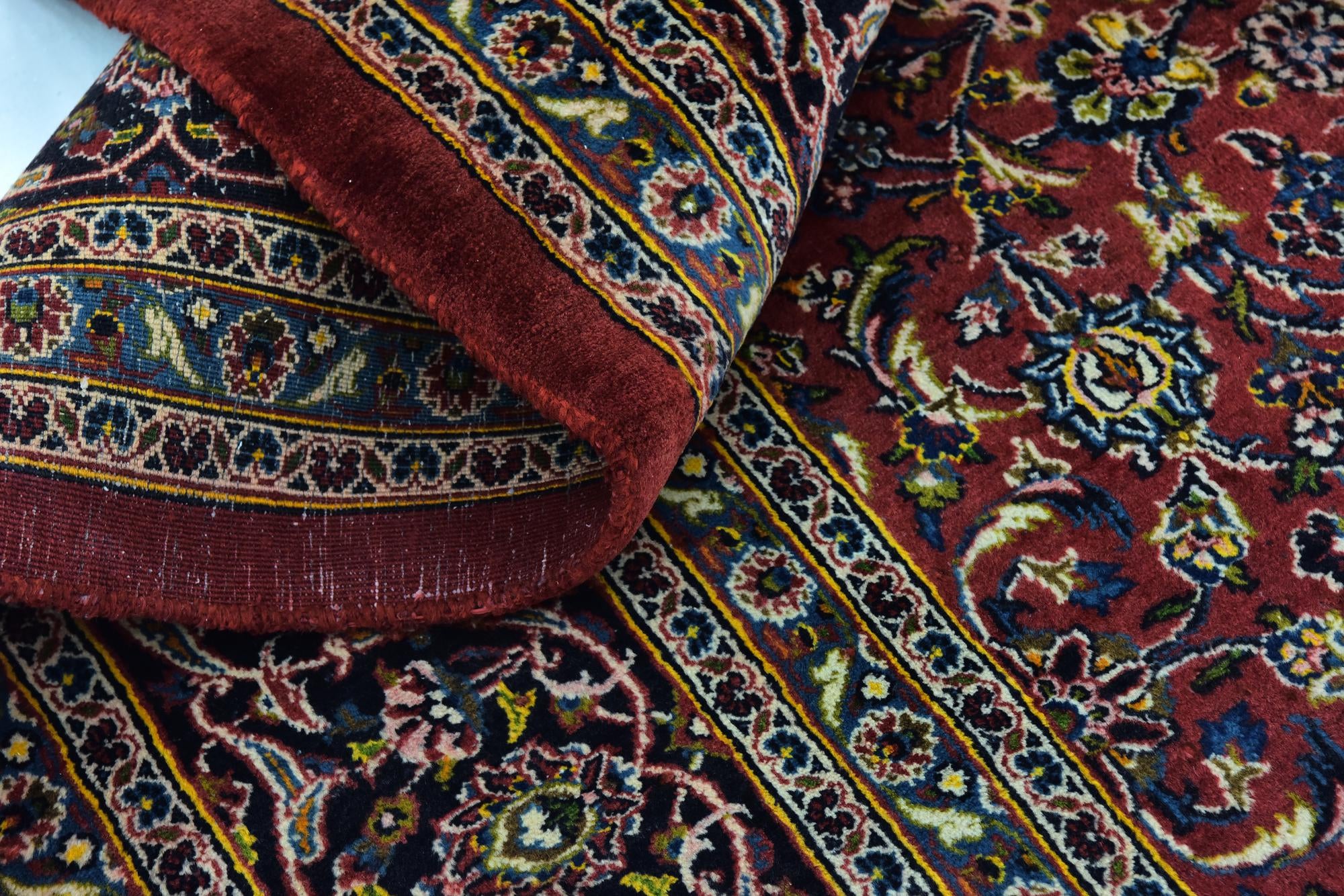 9' 9 x 12' 8 Hand Knotted Mashad Persian Wool Rug