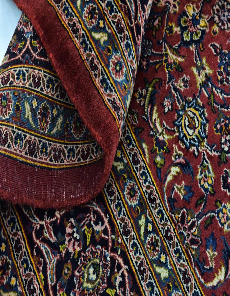 Detail image of 9' 9 x 12' 8  Hand Knotted Mashad Persian Wool Rug