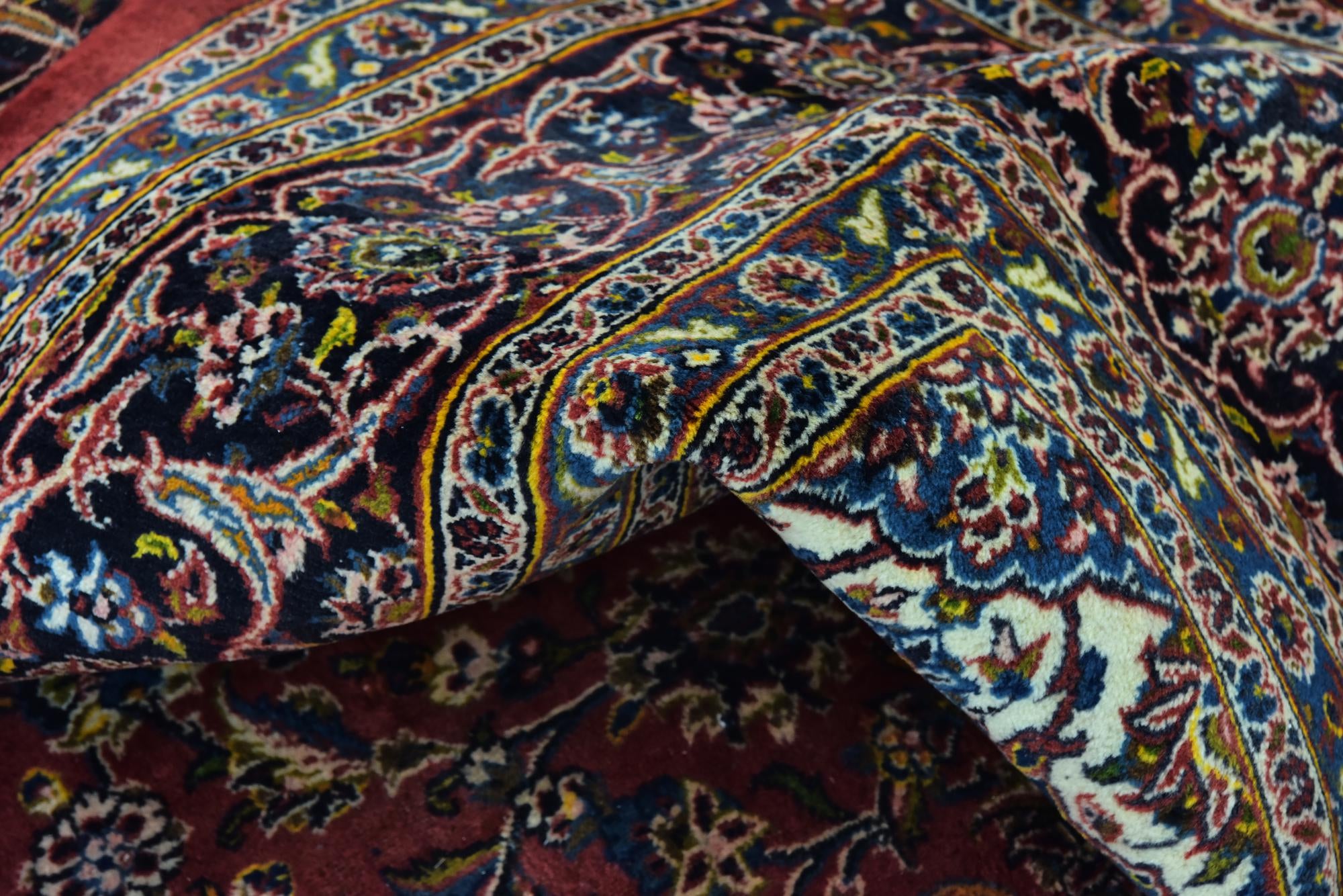 9' 9 x 12' 8 Hand Knotted Mashad Persian Wool Rug