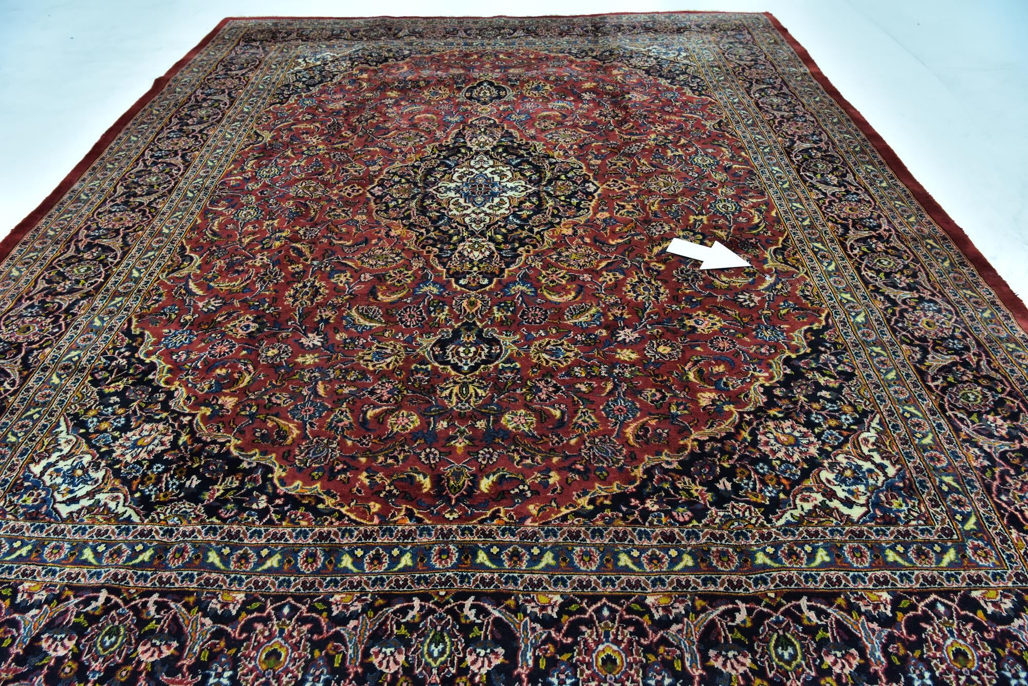 9' 9 x 12' 8 Hand Knotted Mashad Persian Wool Rug