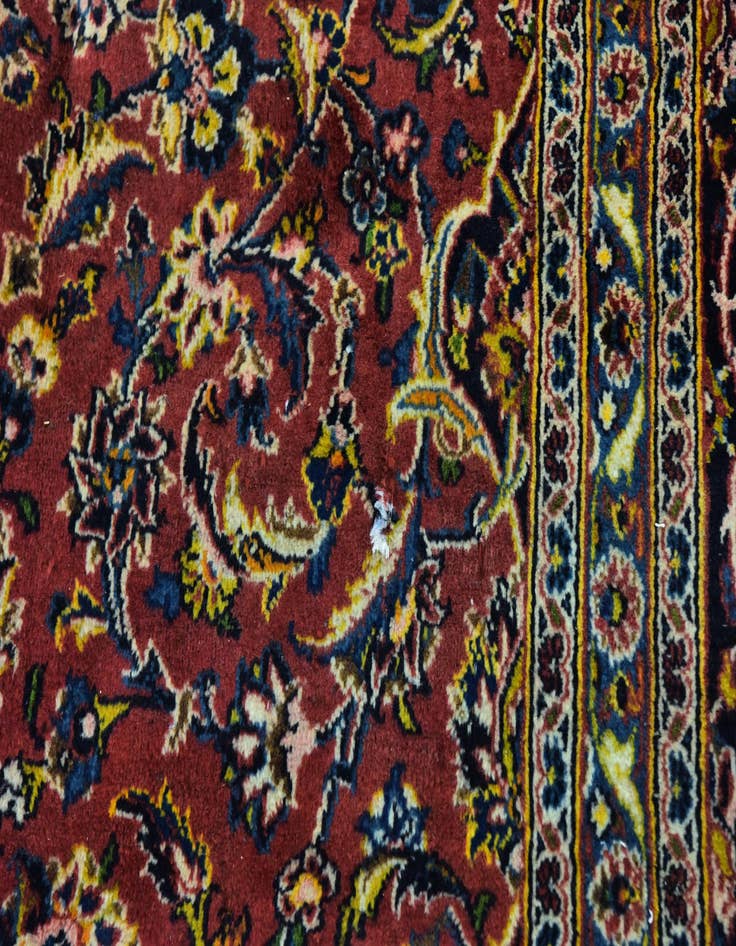 Detail image of 9' 9 x 12' 8  Hand Knotted Mashad Persian Wool Rug