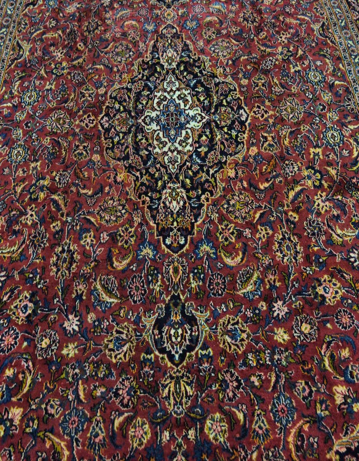 Detail image of 9' 9 x 12' 8  Hand Knotted Mashad Persian Wool Rug