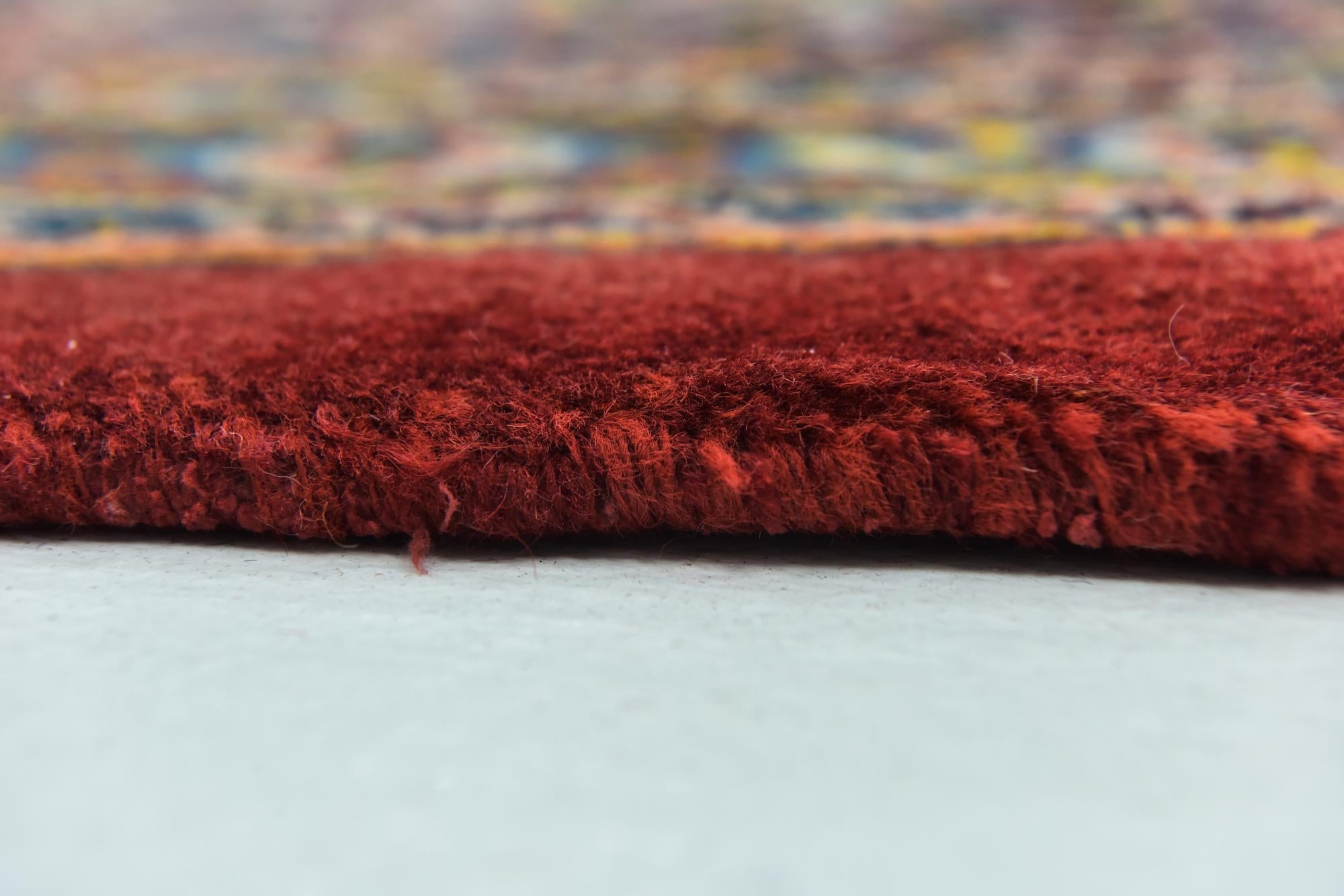 9' 9 x 12' 8 Hand Knotted Mashad Persian Wool Rug