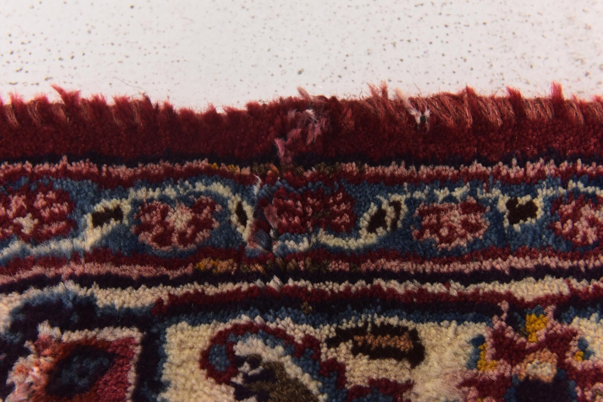 9' 7 x 12' 9 Hand Knotted Mashad Persian Wool Rug