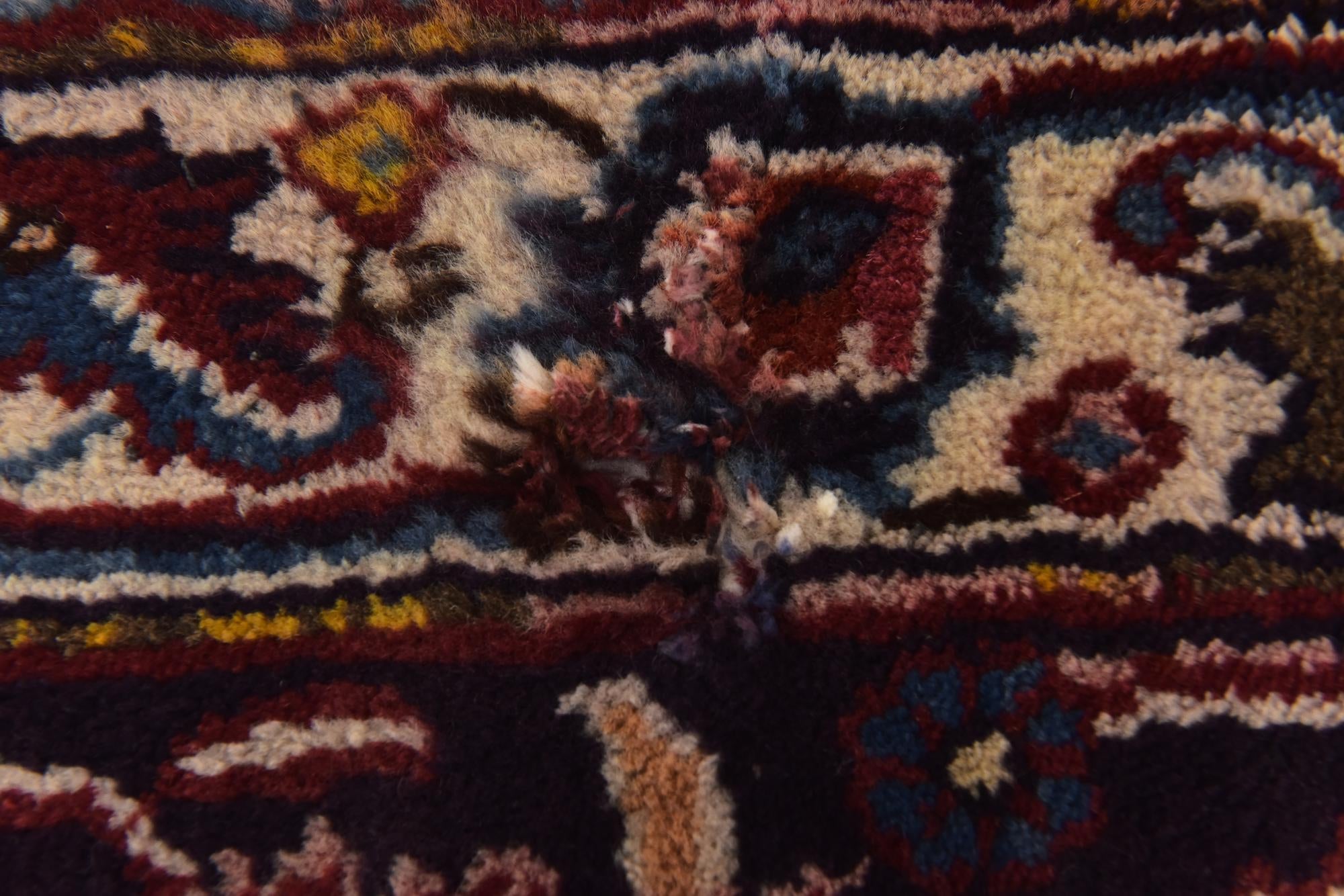 9' 7 x 12' 9 Hand Knotted Mashad Persian Wool Rug