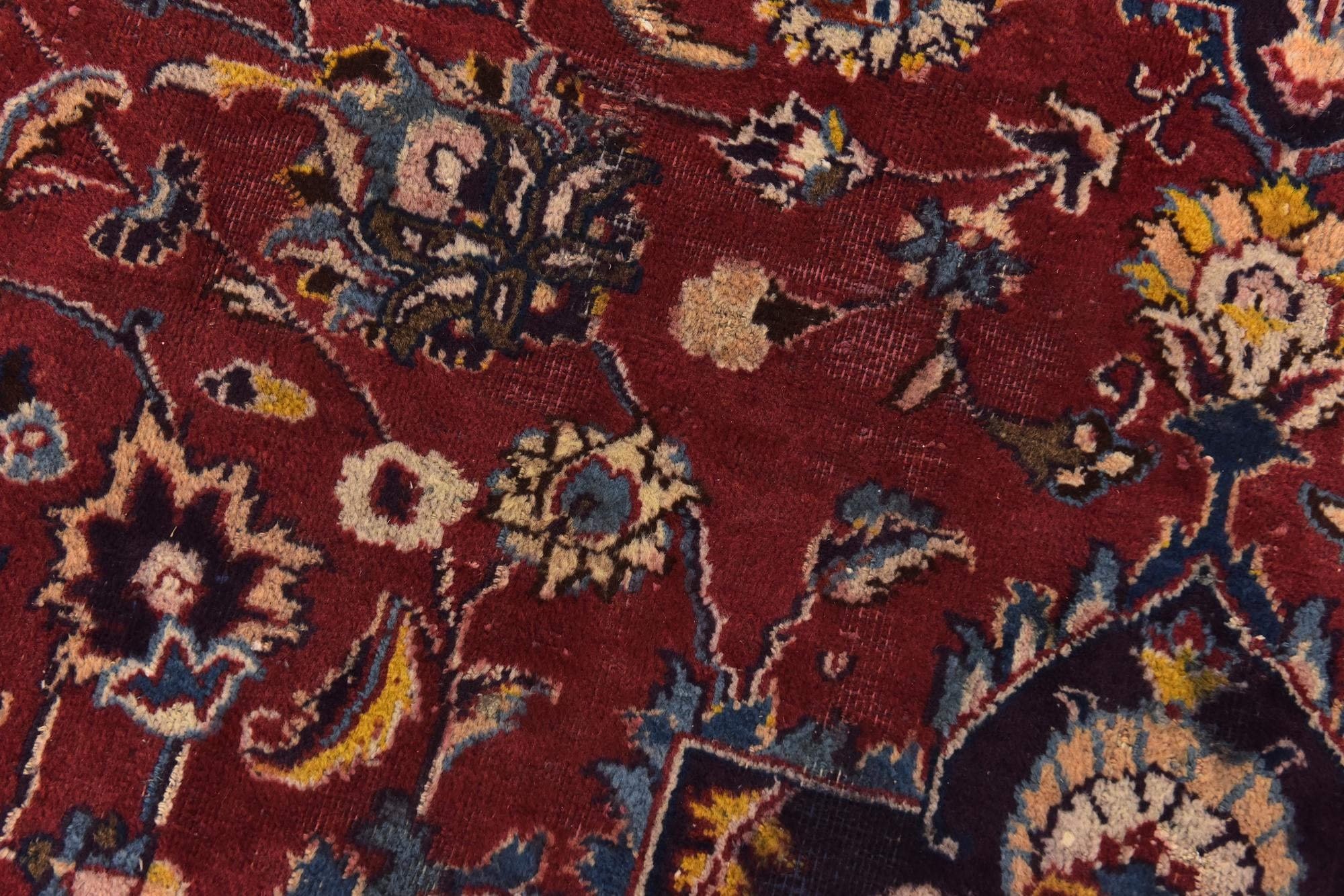 9' 7 x 12' 9 Hand Knotted Mashad Persian Wool Rug