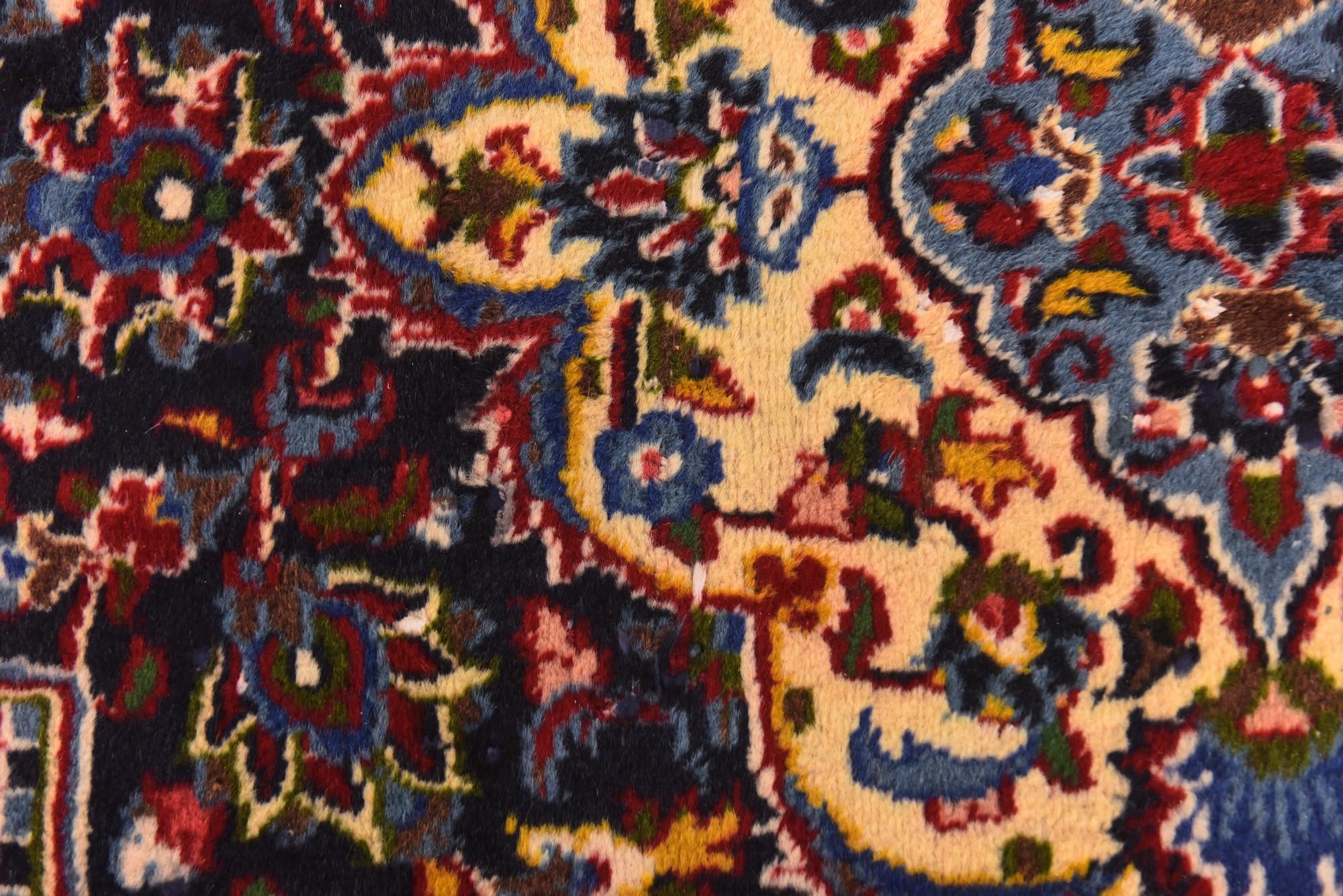 9' 10 x 12' 6 Hand Knotted Mashad Persian Wool Rug