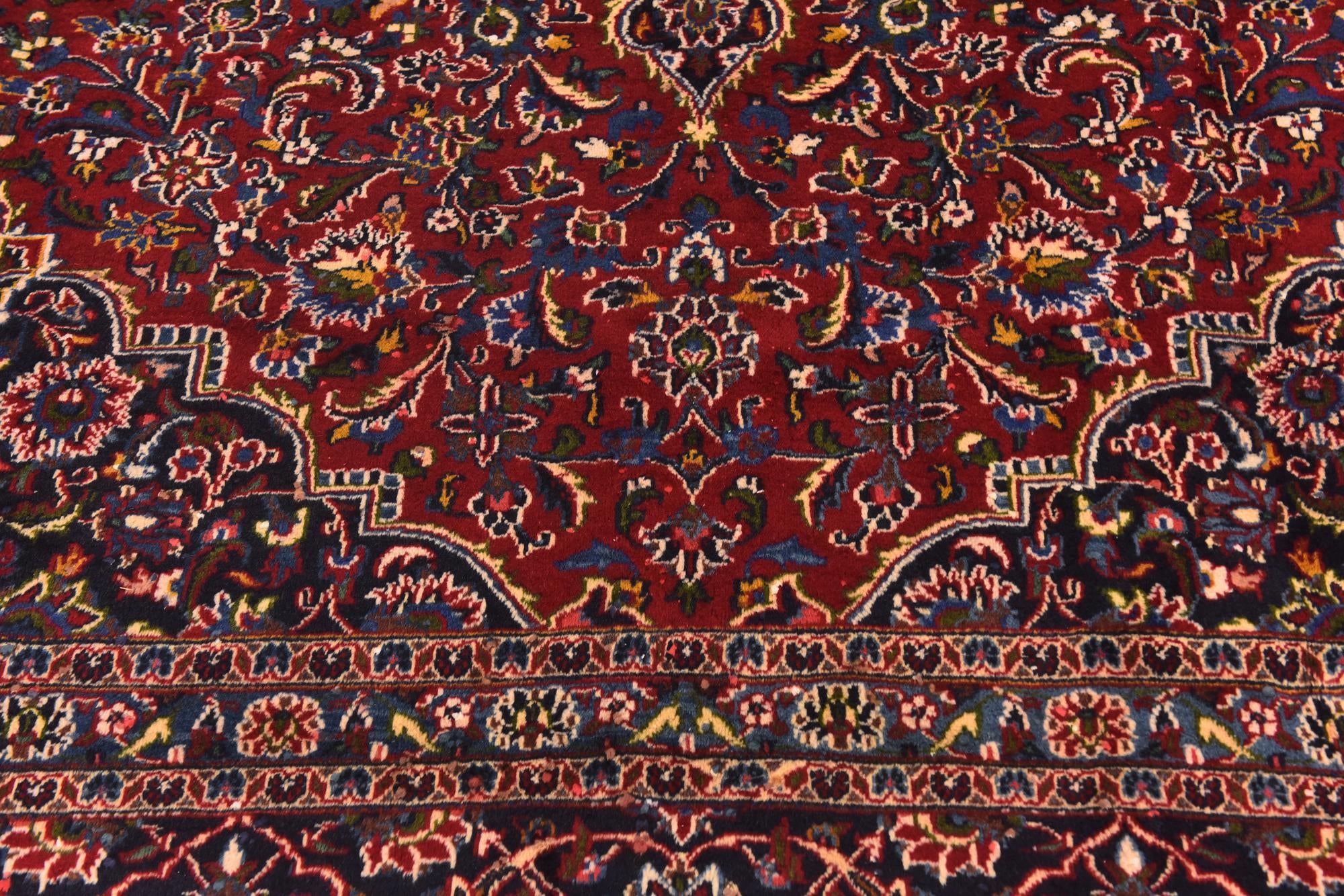 9' 10 x 12' 6 Hand Knotted Mashad Persian Wool Rug
