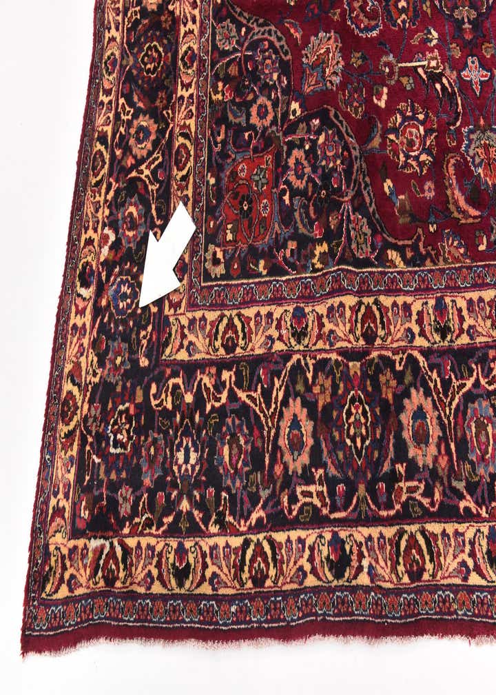 9' 10 x 13' Hand Knotted Mashad Persian Wool Rug