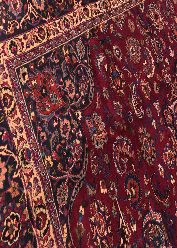 9' 10 x 13' Hand Knotted Mashad Persian Wool Rug