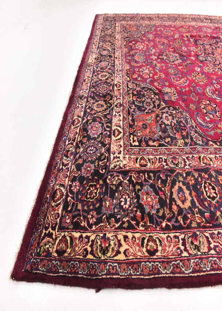 9' 10 x 13' Hand Knotted Mashad Persian Wool Rug