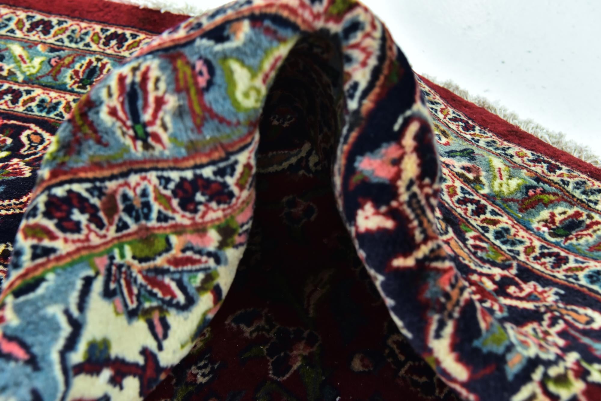 9' 8 x 12' 9 Hand Knotted Mashad Persian Wool Rug