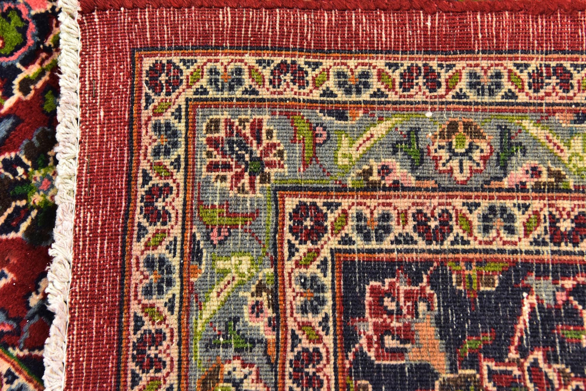 9' 8 x 12' 9 Hand Knotted Mashad Persian Wool Rug