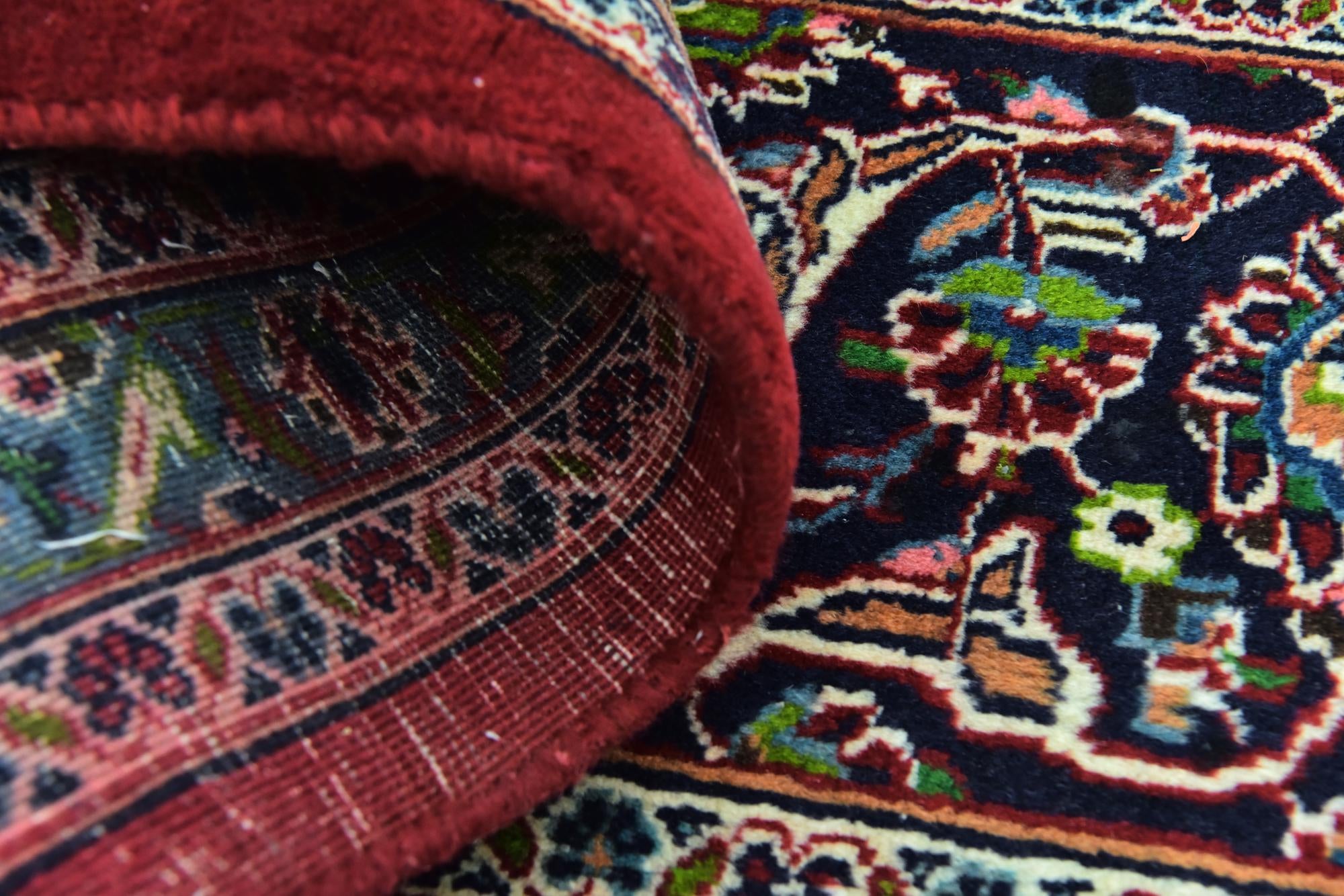 9' 8 x 12' 9 Hand Knotted Mashad Persian Wool Rug
