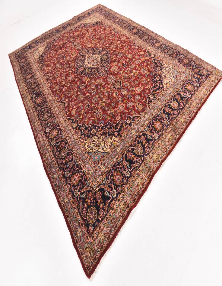 Detail image of 9' 10 x 13' 6  Hand Knotted Mashad Persian Wool Rug