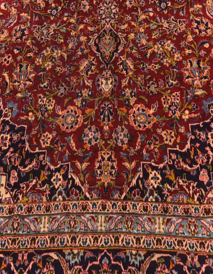 Detail image of 9' 10 x 13' 6  Hand Knotted Mashad Persian Wool Rug