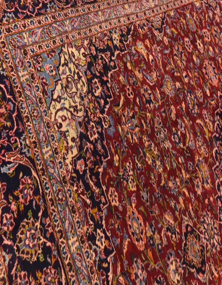 Detail image of 9' 10 x 13' 6  Hand Knotted Mashad Persian Wool Rug
