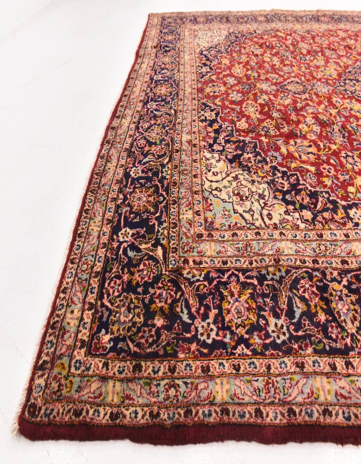 Detail image of 9' 10 x 13' 6  Hand Knotted Mashad Persian Wool Rug