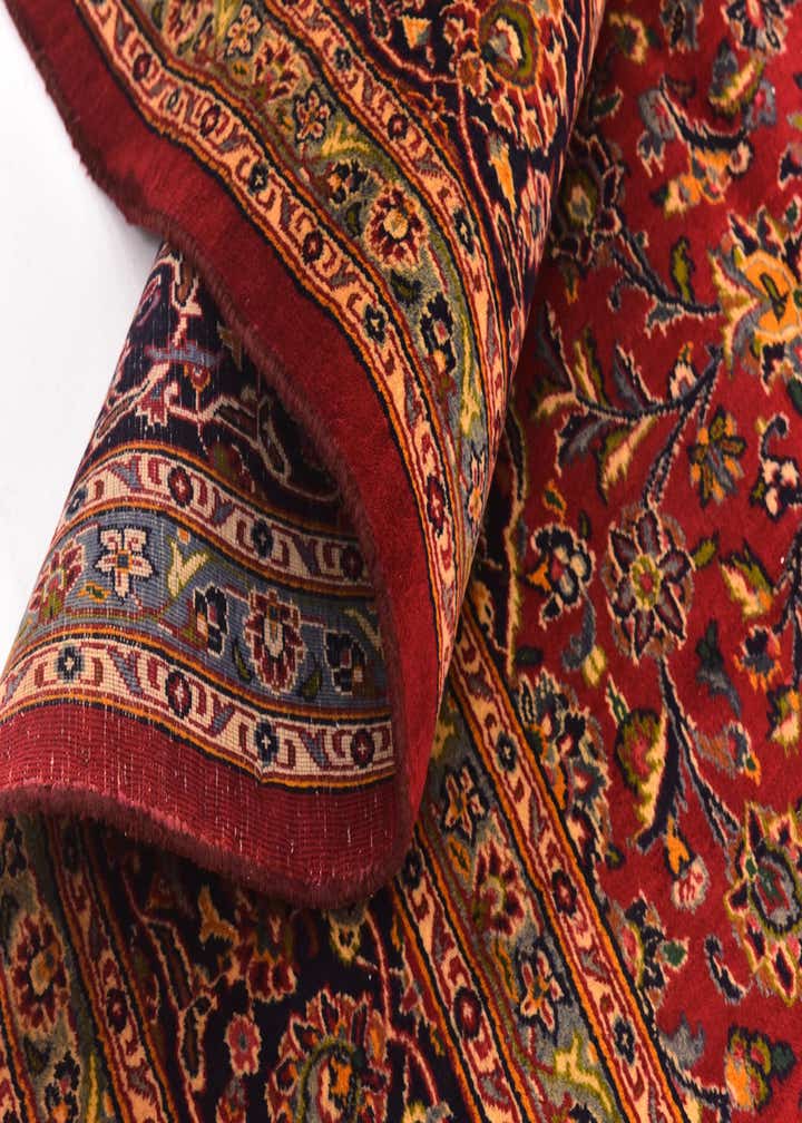 9' 7 x 12' 8 Hand Knotted Mashad Persian Wool Rug