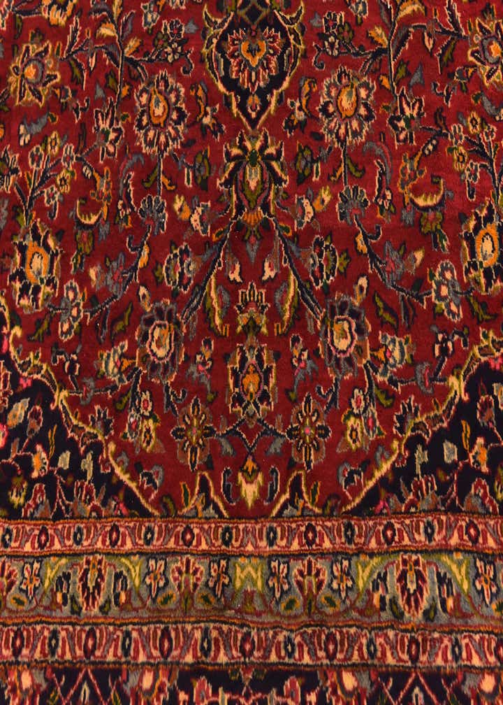 9' 7 x 12' 8 Hand Knotted Mashad Persian Wool Rug