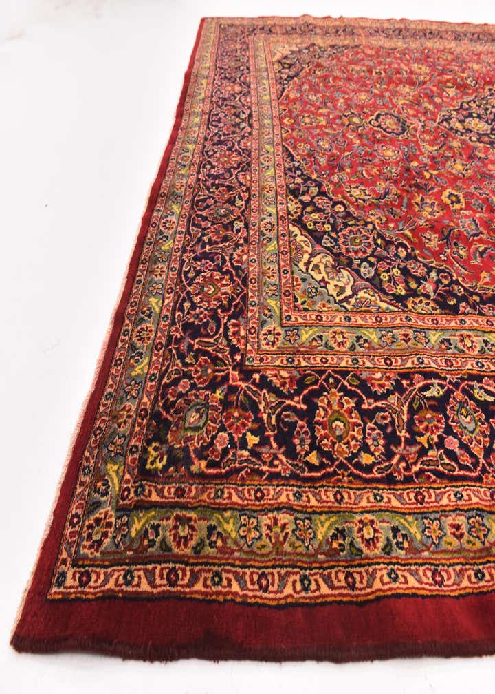 9' 7 x 12' 8 Hand Knotted Mashad Persian Wool Rug