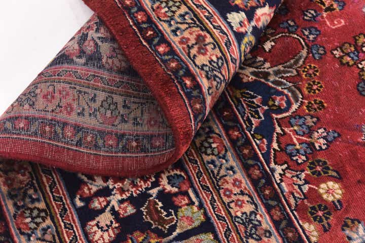 9' 8 x 12' 8 Hand Knotted Mashad Persian Wool Rug