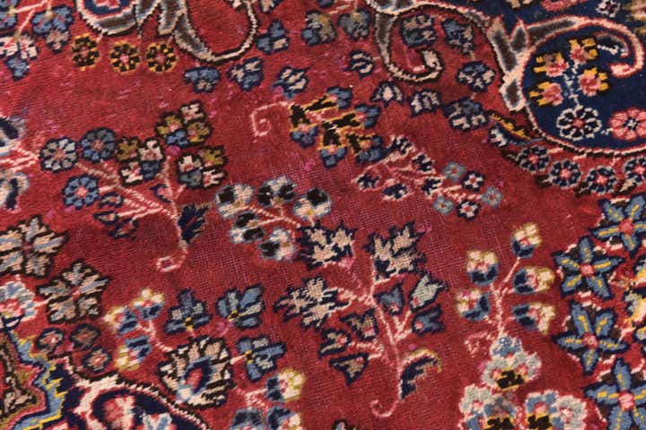 9' 8 x 12' 8 Hand Knotted Mashad Persian Wool Rug