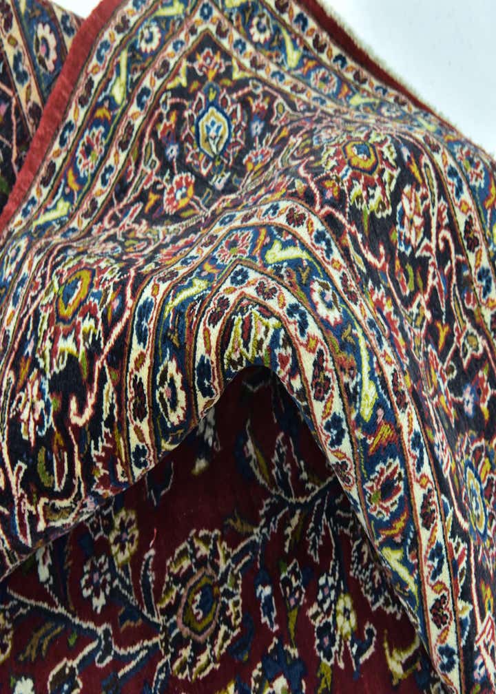 9' 6 x 12' 10 Hand Knotted Mashad Persian Wool Rug