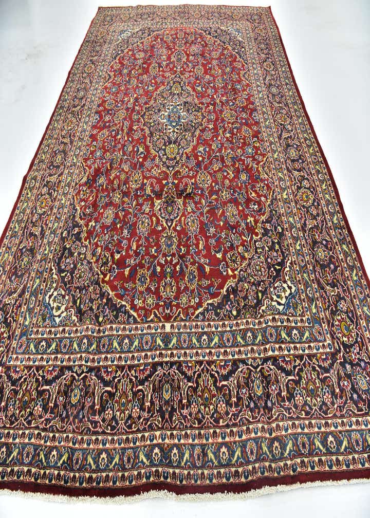 9' 6 x 12' 10 Hand Knotted Mashad Persian Wool Rug