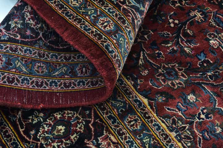 9' 6 x 12' 9 Hand Knotted Mashad Persian Wool Rug