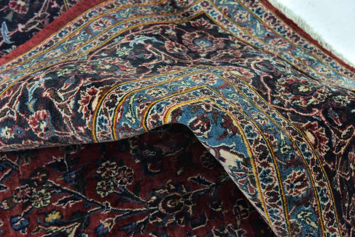 9' 6 x 12' 9 Hand Knotted Mashad Persian Wool Rug