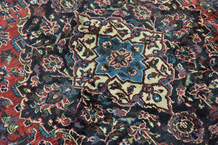 9' 6 x 12' 9 Hand Knotted Mashad Persian Wool Rug