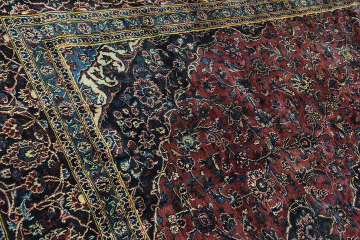 9' 6 x 12' 9 Hand Knotted Mashad Persian Wool Rug